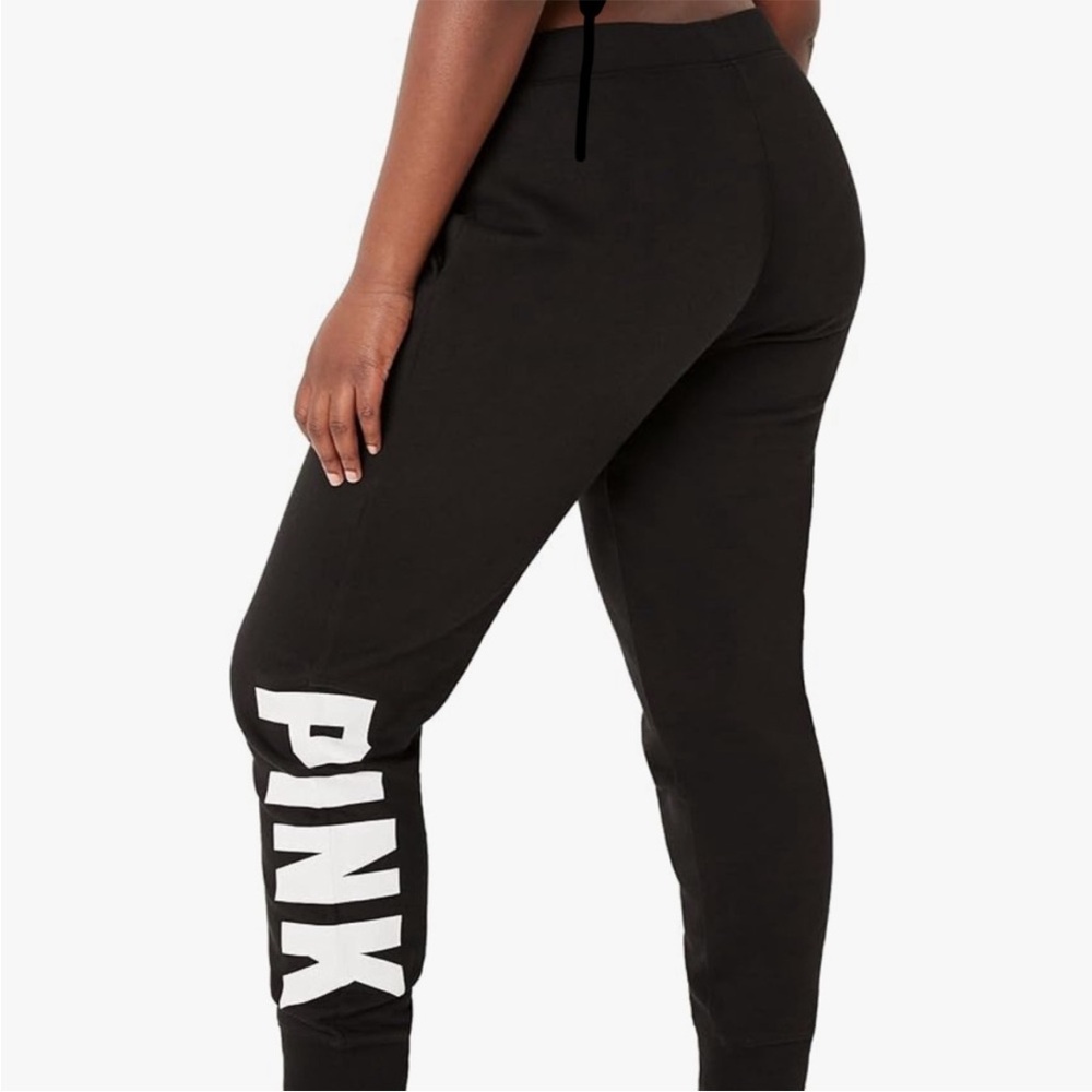 PINK by Victoria Secret black joggers